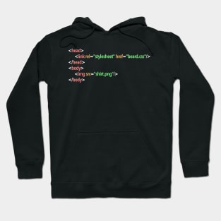 HTML Beard Shirt Funny Developer Gift Hoodie